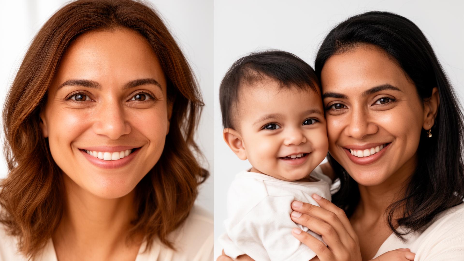 Moeders met hun kinderen